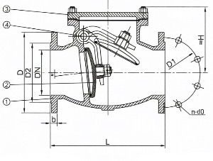 Drawing of DIN Bronze Swing Check Valve.(2026071..jpg Drawing of DIN Bronze Swing Check Valve.(2026071..jpg